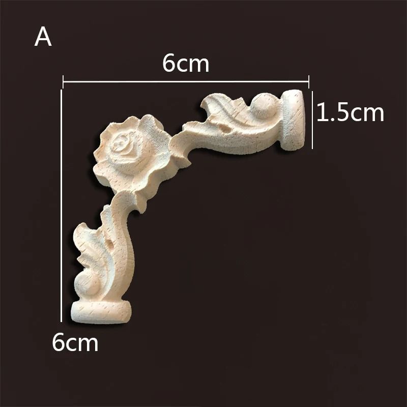 Ornate Rose Wood Carving Onlays Antique Floral Appliques For Furniture Upcycling 7