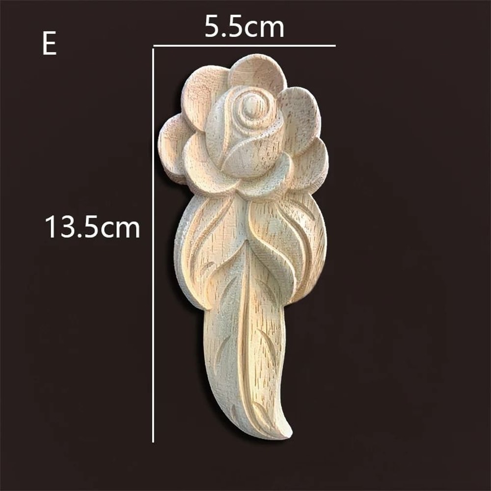 Ornate Rose Wood Carving Onlays Antique Floral Appliques For Furniture Upcycling 13