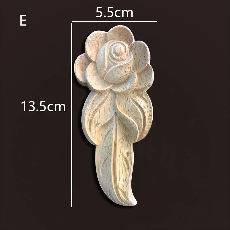 Ornate Rose Wood Carving Onlays Antique Floral Appliques For Furniture Upcycling 13
