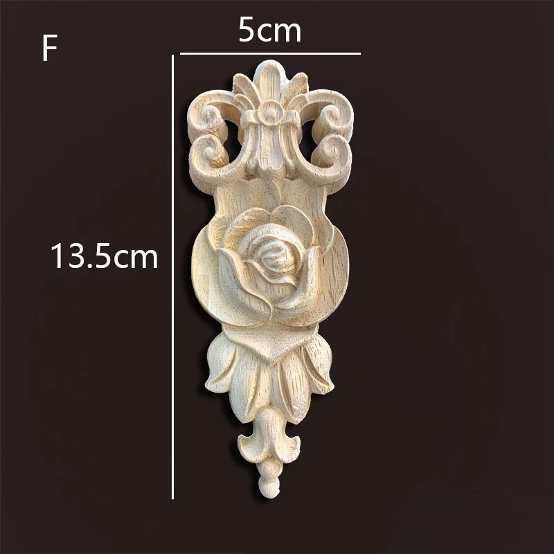 Ornate Rose Wood Carving Onlays Antique Floral Appliques For Furniture Upcycling 14