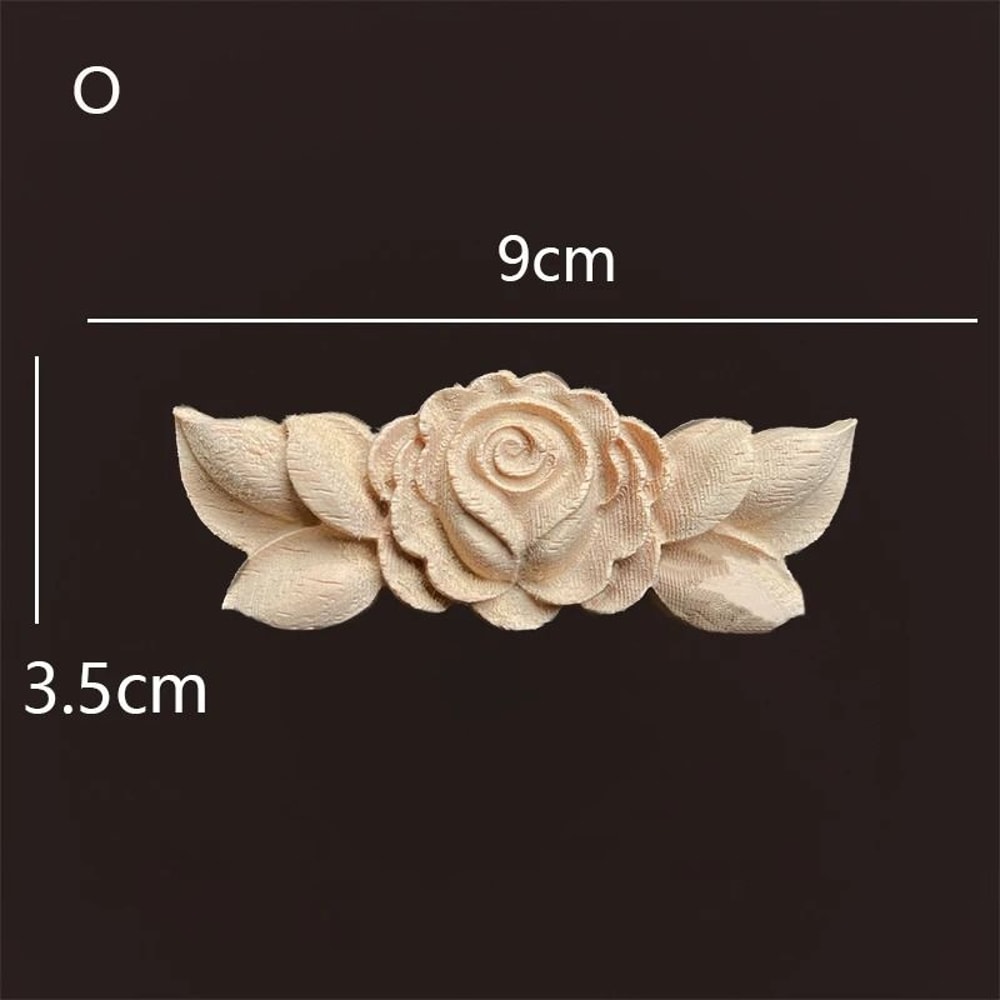 Ornate Rose Wood Carving Onlays Antique Floral Appliques For Furniture Upcycling 28