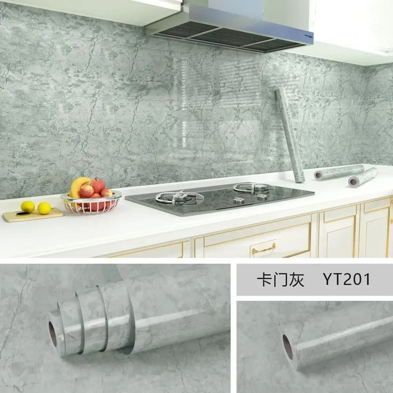 10M Premium Marble SelfAdhesive Wallpaper Waterproof OilProof Kitchen Decorative Film 15