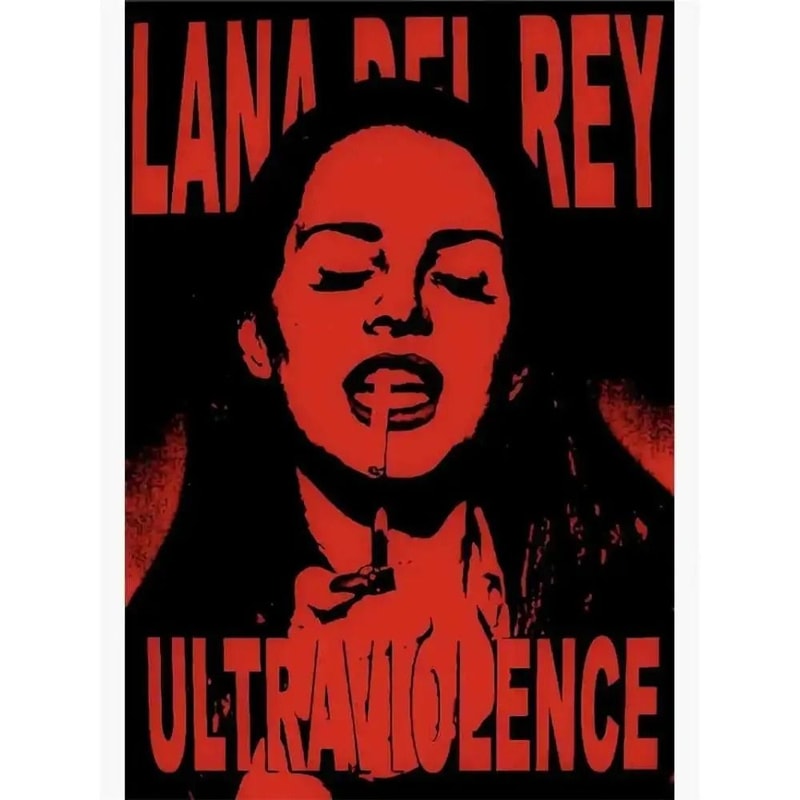 Lana Del Rey Aesthetic Canvas Poster Lizzy Grant Retro Music Wall Art Mural 9