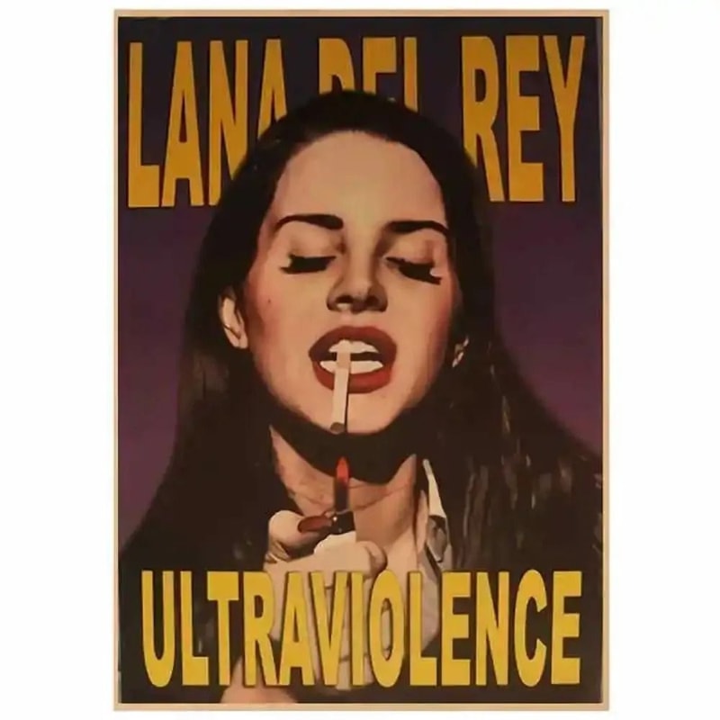 Lana Del Rey Aesthetic Canvas Poster Lizzy Grant Retro Music Wall Art Mural 23