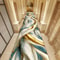 Golden Abstract Marble Corridor Carpet Luxury NonSlip Hotel Passageway Runner 10