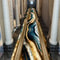 Golden Abstract Marble Corridor Carpet Luxury NonSlip Hotel Passageway Runner 3