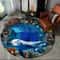 3D Seabed Illusion Dolphin Round Rug Underwater World NonSlip Floor Mat 0