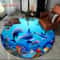 3D Seabed Illusion Dolphin Round Rug Underwater World NonSlip Floor Mat 19
