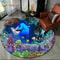 3D Seabed Illusion Dolphin Round Rug Underwater World NonSlip Floor Mat 20