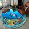 3D Seabed Illusion Dolphin Round Rug Underwater World NonSlip Floor Mat 23