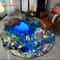 3D Seabed Illusion Dolphin Round Rug Underwater World NonSlip Floor Mat 29