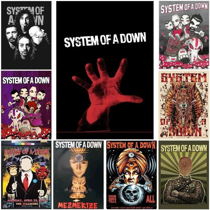 System Of A Down Heavy Metal Canvas Poster AltRock Music Album Wall Art 0