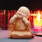 Mini Little Monk Statue Cute Resin Buddha Figurine For Home Desktop 8