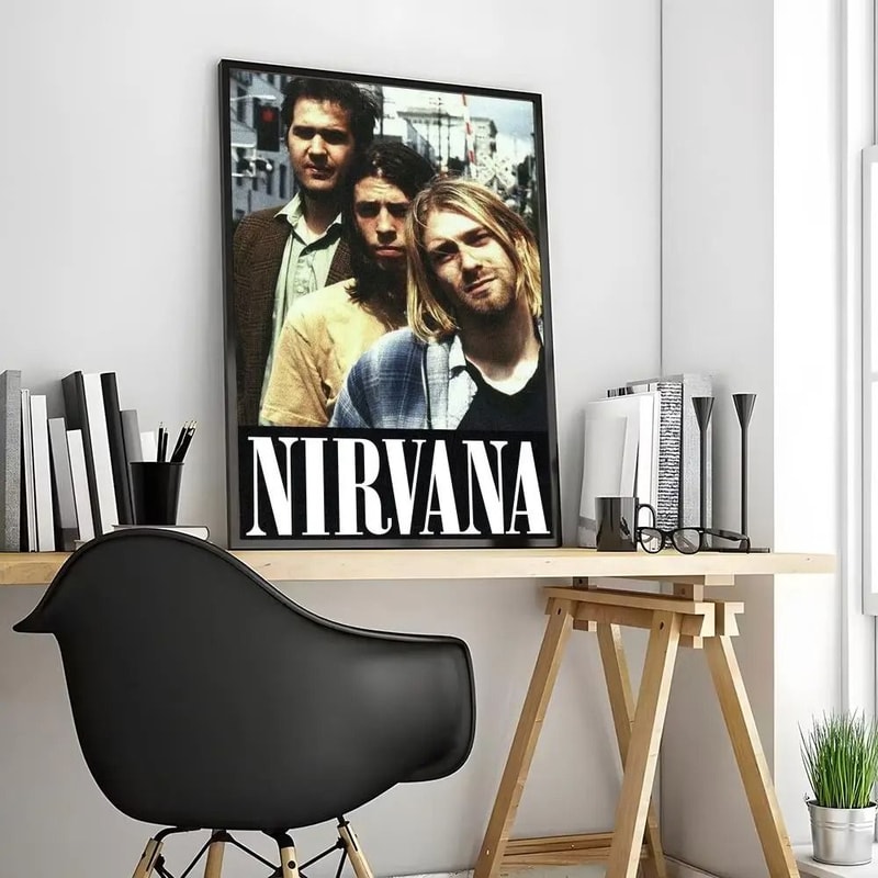 Nirvana Iconic Rock Band Canvas Poster Grunge Music Wall Art Decor 7