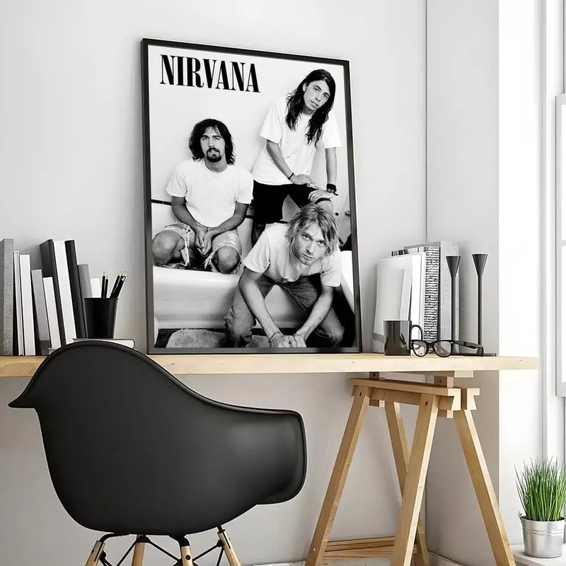 Nirvana Iconic Rock Band Canvas Poster Grunge Music Wall Art Decor 17