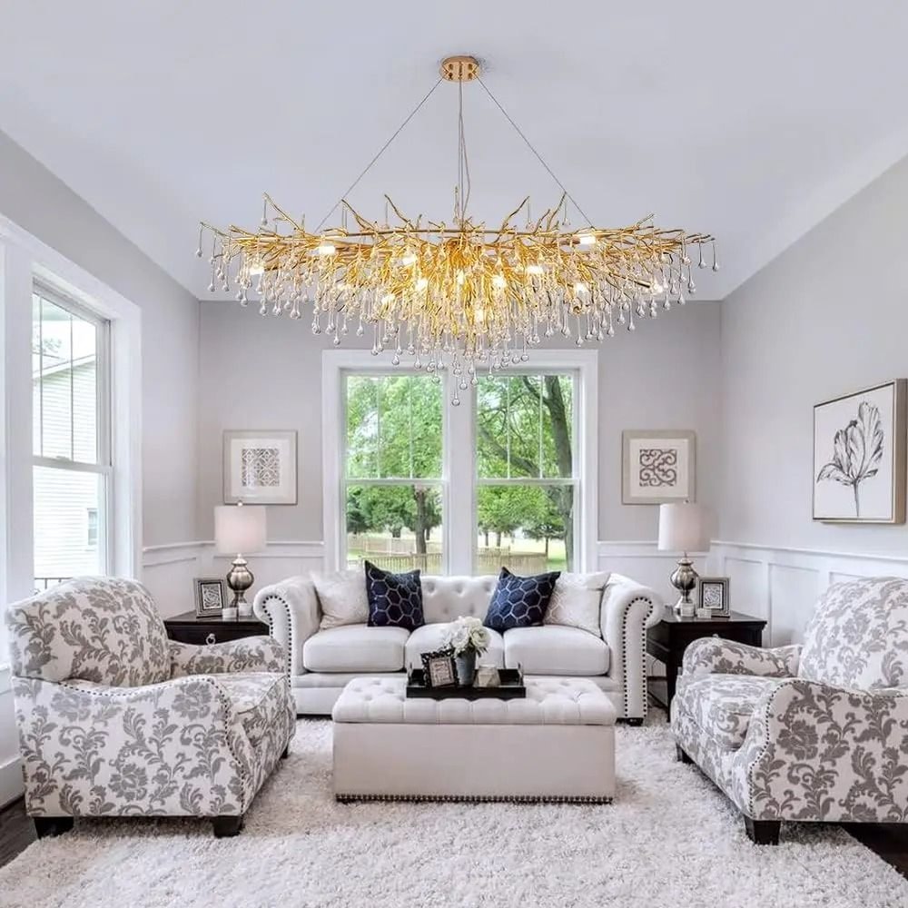 Nordic Luxury Gold K9 Crystal Chandelier Modern LED Chandelier Fixture 4