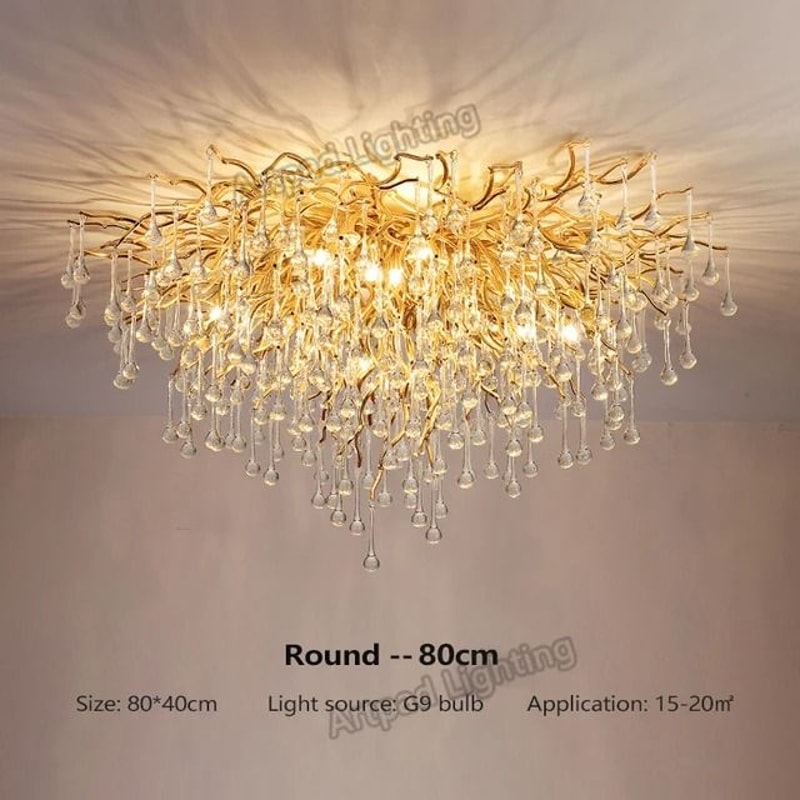 Nordic Luxury Gold K9 Crystal Chandelier Modern LED Chandelier Fixture 15