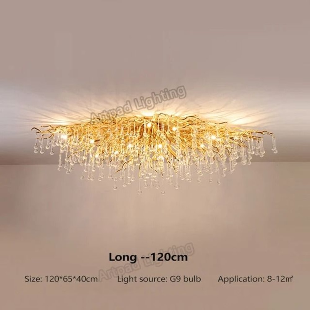Nordic Luxury Gold K9 Crystal Chandelier Modern LED Chandelier Fixture 18