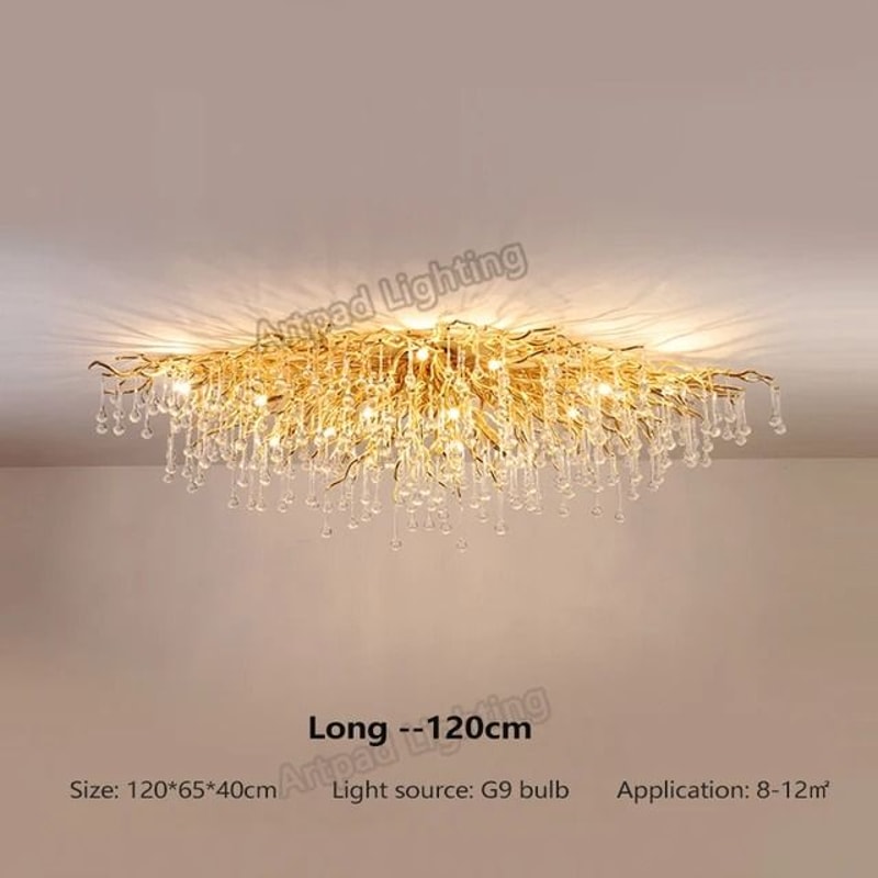 Nordic Luxury Gold K9 Crystal Chandelier Modern LED Chandelier Fixture 18