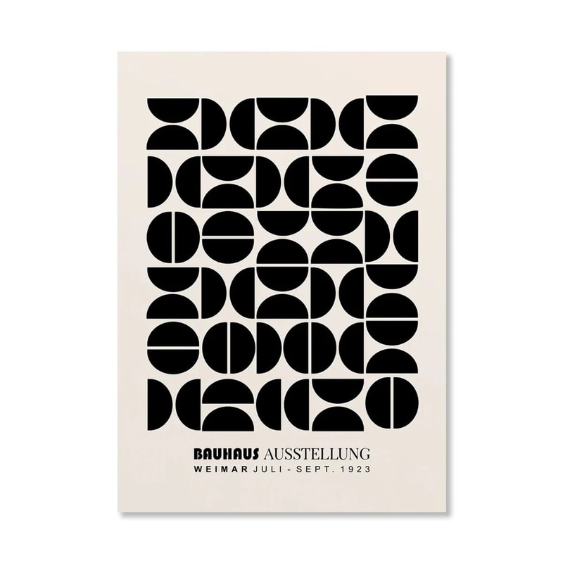 Abstract Orange Bauhaus Geometric Poster Pop Art Sunrise Bicycle Wall Art 4