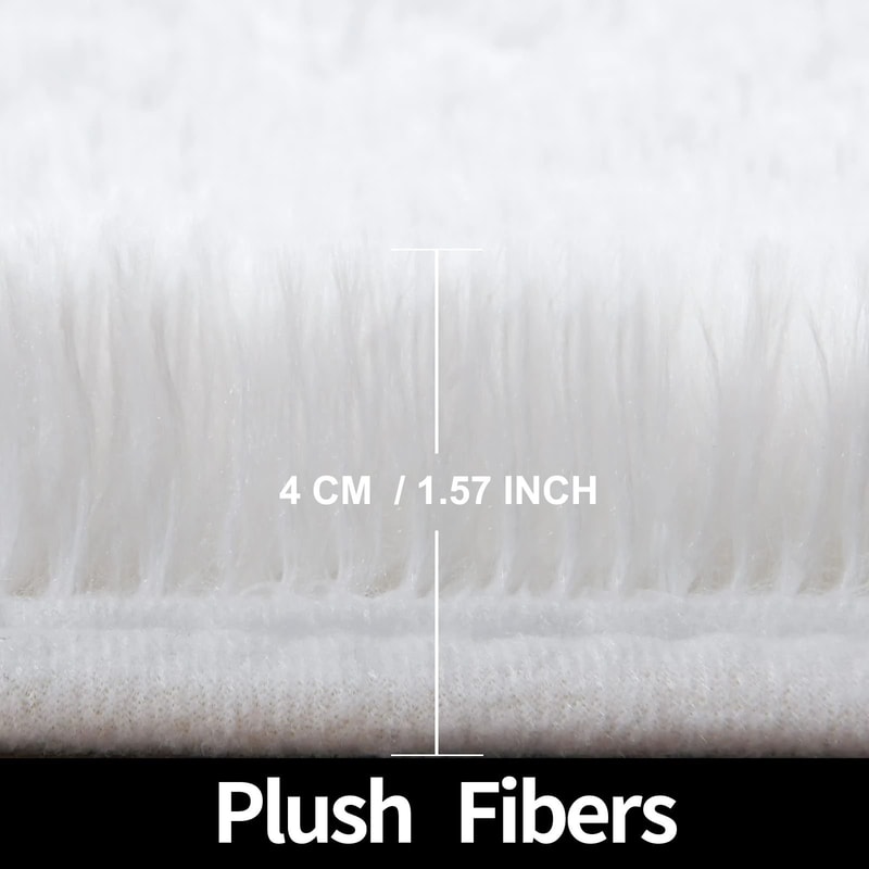 UltraSoft Circular Plush Rug Fluffy Nursery Play Mat Bedroom Floor Decor 4