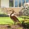 Rusted Metal Crane Garden Stake Contemporary Heron Bird Outdoor Sculpture 4