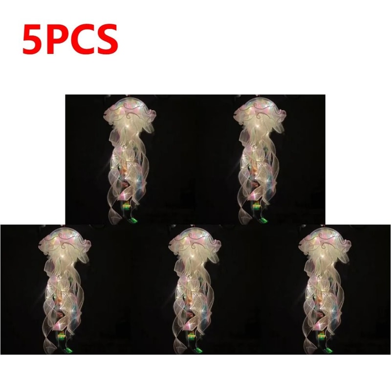 Gradient Jellyfish LED Night Light Iridescent Hanging Pendant Lamp 23