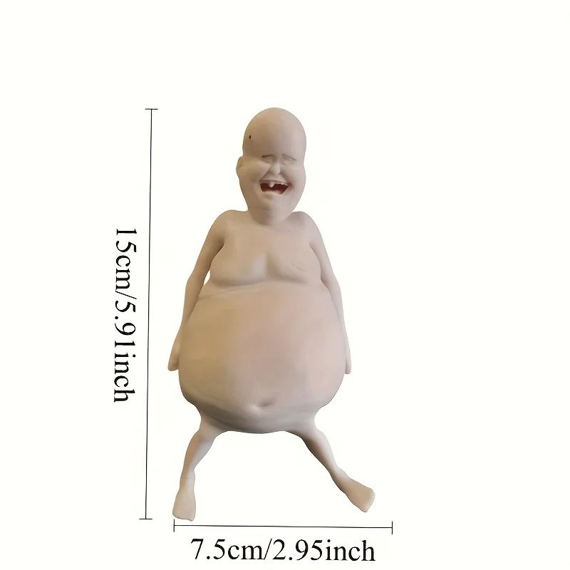 Funny Belly Doll Figurine Quirky Expressive Silicone Desktop Decor 4