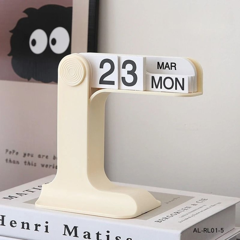 Modern Minimalist Perpetual Calendar Creative Plastic Desk Office Desktop Decor 8