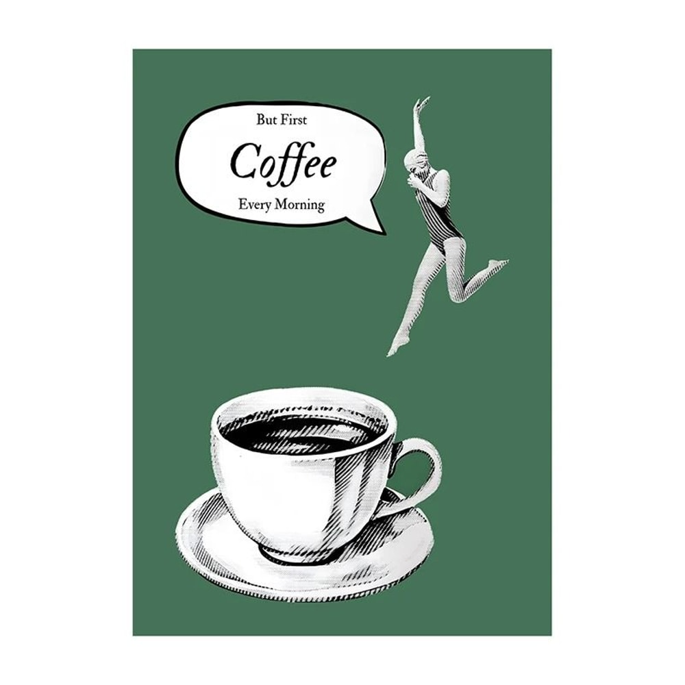 Surreal Coffee Diver Canvas Poster Trendy Kitchen Gallery Wall Art 29