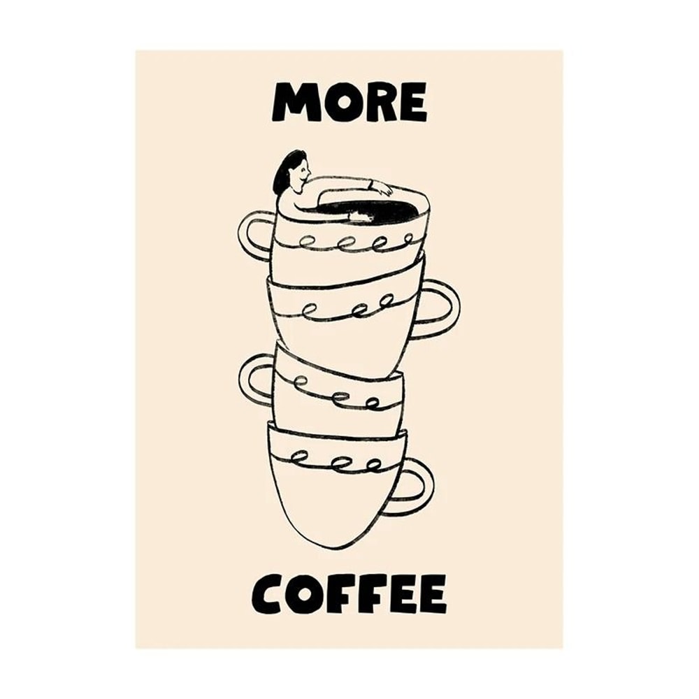 Surreal Coffee Diver Canvas Poster Trendy Kitchen Gallery Wall Art 23