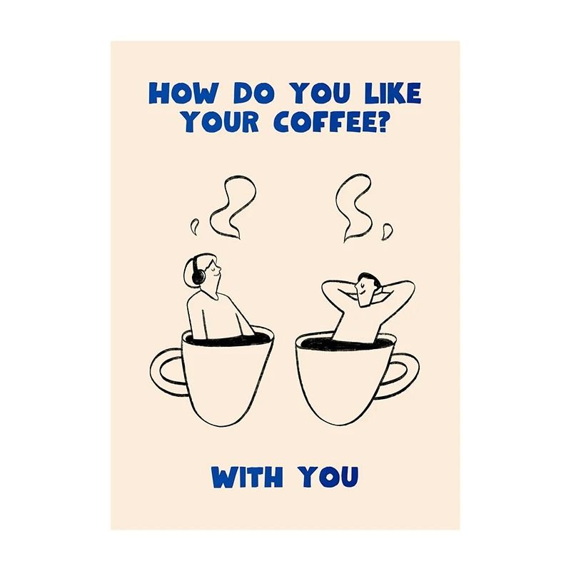 Surreal Coffee Diver Canvas Poster Trendy Kitchen Gallery Wall Art 26