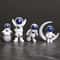 Astronaut Explorer Figurine Set 4Piece Miniature Spaceman Desktop Sculpture 7