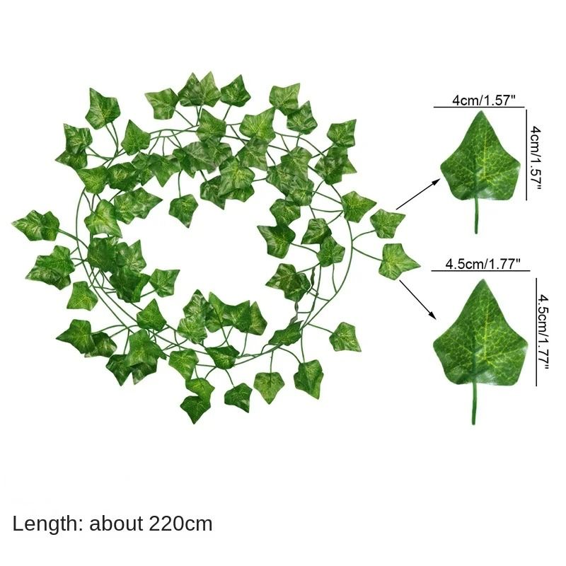 Ivy Green Fake Leaves Garland Artificial Vine Foliage Rattan String 7