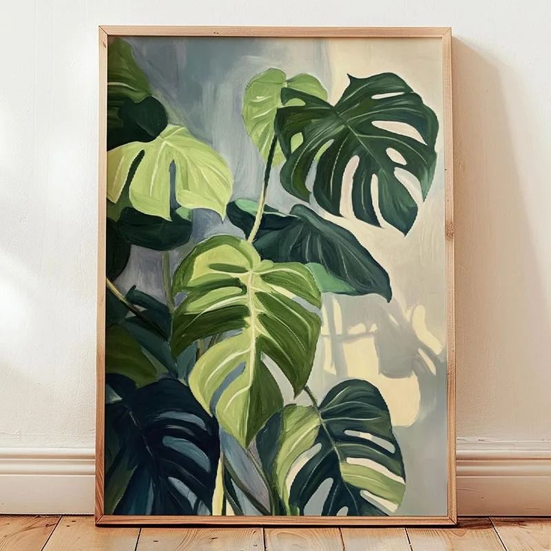 Botanical Green Houseplant Canvas Art Calming Nature Indoors Interior Print 10