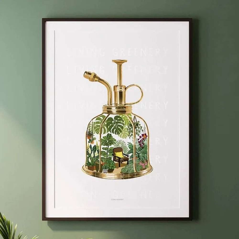 Botanical Green Houseplant Canvas Art Calming Nature Indoors Interior Print 18