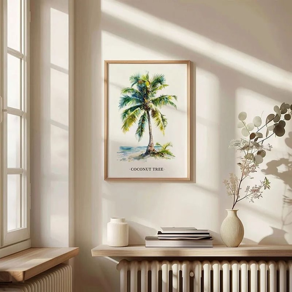 Botanical Green Houseplant Canvas Art Calming Nature Indoors Interior Print 19