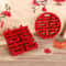 Traditional Red Wood Double Happiness Xi Decor Oriental Wedding Festival Tabletop Sculpture 3