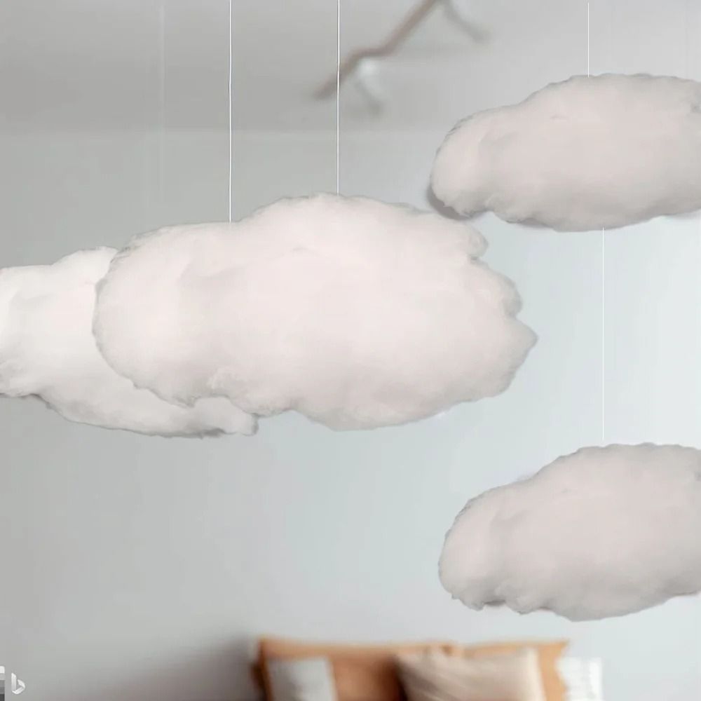 9Piece 3D Floating Cloud Decor Set Artificial Ceiling Clouds For Weddings Bedrooms 2
