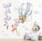 Large Hot Air Balloon Animals Wall Sticker Nursery Bear Elephant Wall Decal 0