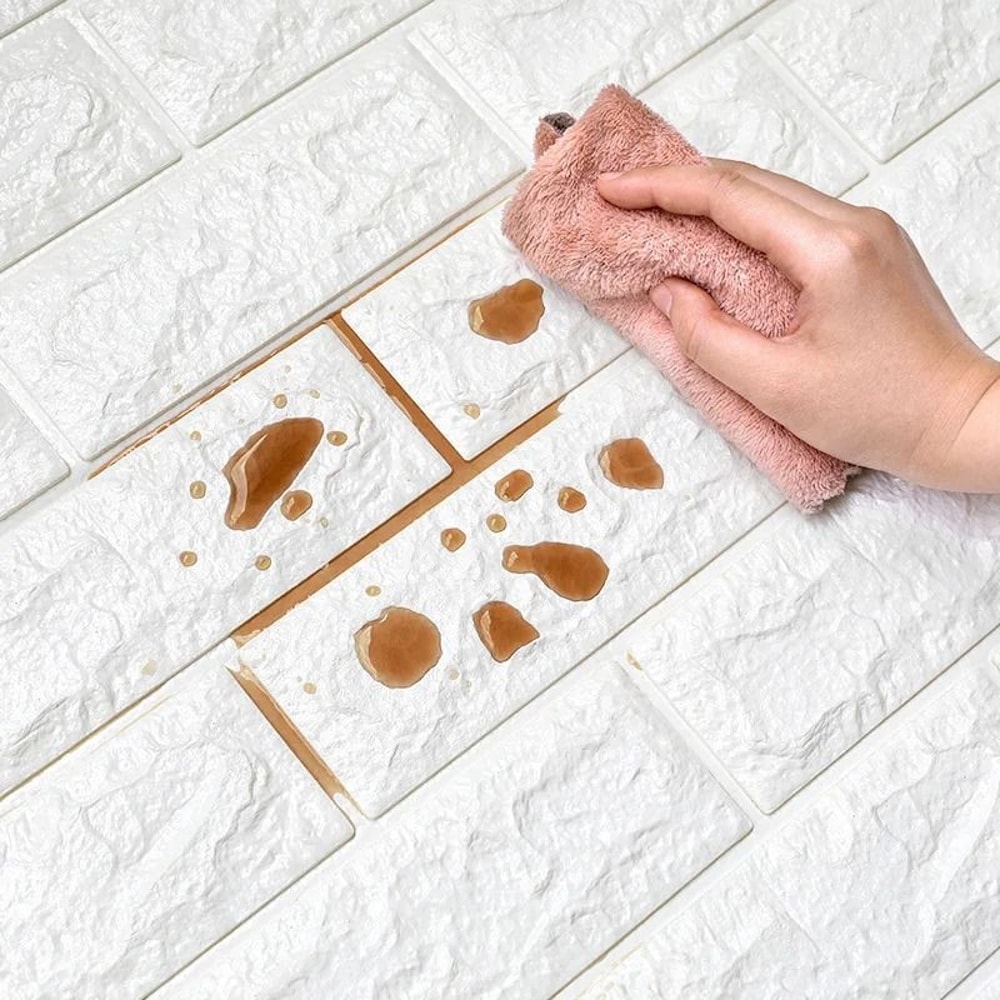 Premium 10Piece 3D Brick Wall Panel Set SelfAdhesive KidSafe DIY Wallpaper 2