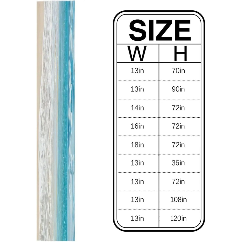 Summer Ocean Beach Linen Table Runner Coastal Sea Water Farmhouse Dresser Scarf 4