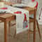 Christmas Gnome Love Heart Linen Table Runner Snowflake Holiday Dresser Scarf 1