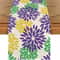 Blue Dahlia Floral Summer Table Runner Seasonal Spring Linen Dresser Scarf 9
