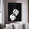 Modern No 8 Ball Billiards Canvas Art Black White Minimalist Club Wall Decor 2