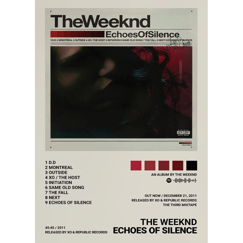The Weeknd Starboy Music Album Poster Hip Hop Icon Canvas Wall Art 9