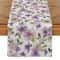 Watercolor Floral Green Plant Table Runner Modern Botanical Linen Dining Decor 3