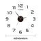 Large 3D DIY Silent Wall Clock Modern PunchFree Wall Sticker Clock 4