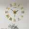 Large 3D DIY Silent Wall Clock Modern PunchFree Wall Sticker Clock 8