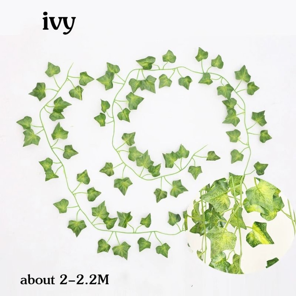 Artificial Hanging Rattan Vine Fake Ivy Greenery For Indoor Outdoor Decor 15
